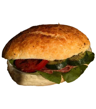Kanapka z salami na bułce pszennej